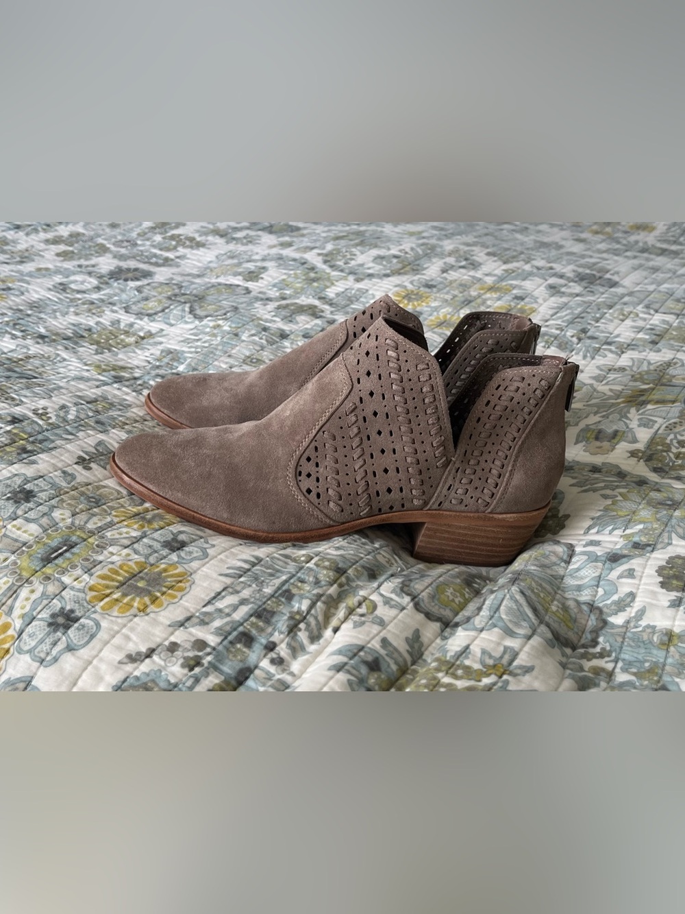 Vince Camuto Prasata Suede cut out ankle booties